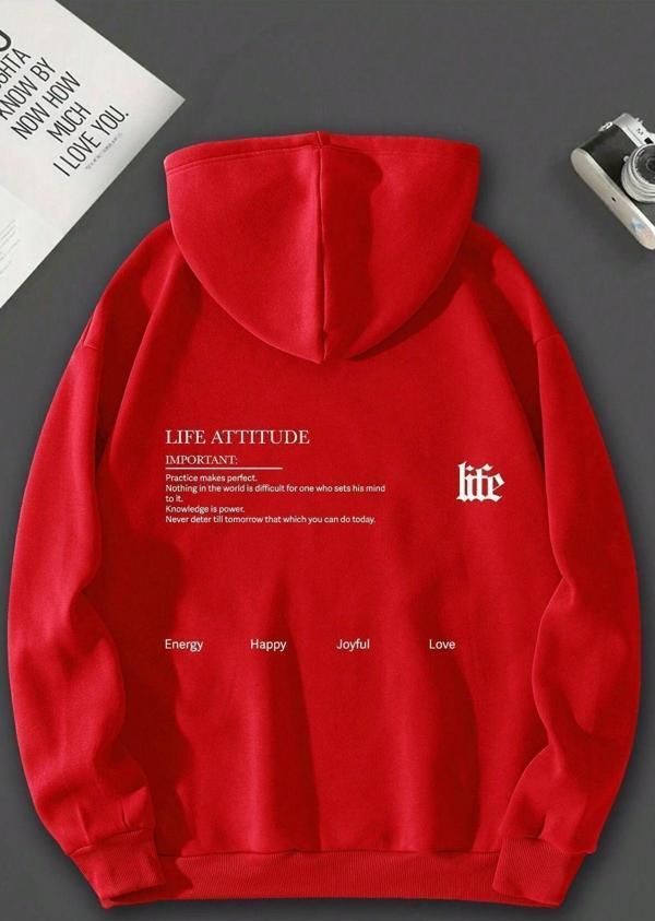 Unisex Oversize Life Baskılı Sweatshirt - Image 1