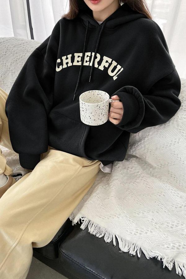 Unisex Cheerful Baskılı Sweatshirt - Image 1