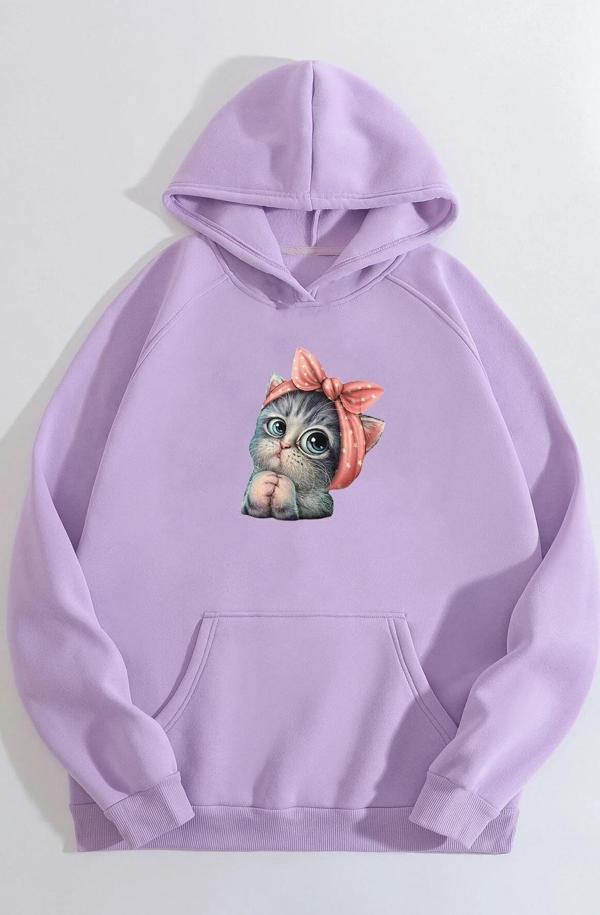 Unisex Sevimli Kedi Sweatshirt - Image 1