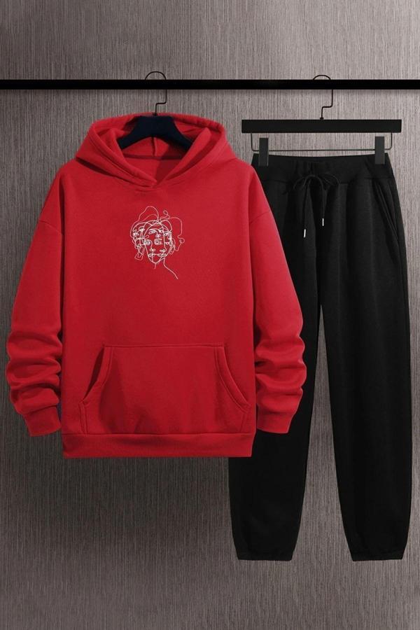 Unisex Woman One Line Baskılı Eşofman Takımı - Image 1