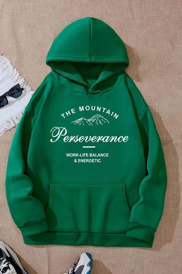 Perseverance Baskılı Oversize Sweatshirt - Image 1