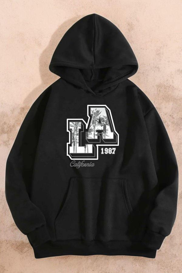 La California Baskılı Oversize Sweatshirt - Image 1