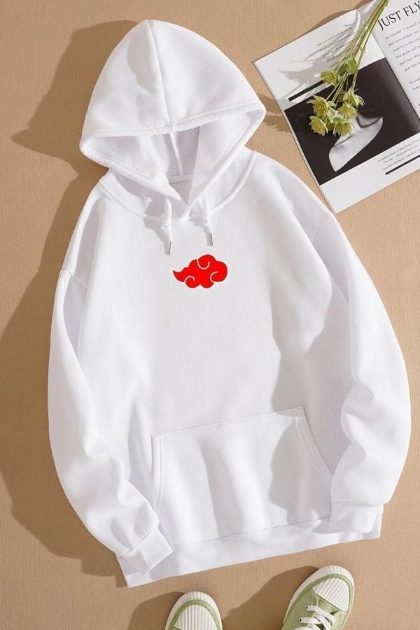 Unisex Ninja Akatsuki Sırt Baskılı Sweatshirt - Image 1
