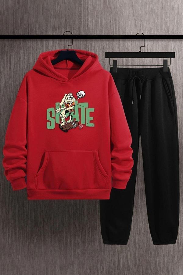 Unisex All Day Rabbit Baskılı Eşofman Takımı - Image 1