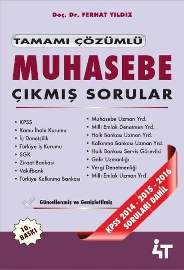 Tamamı Çözümlü Muhasebe Çıkmış Sorular - 4T  Yayınları - Image 1