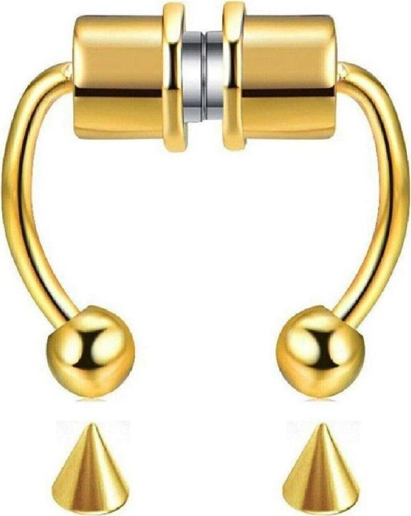 Altın Renk Mıknatıslı Fake Sahte Septum Piercing - Image 1
