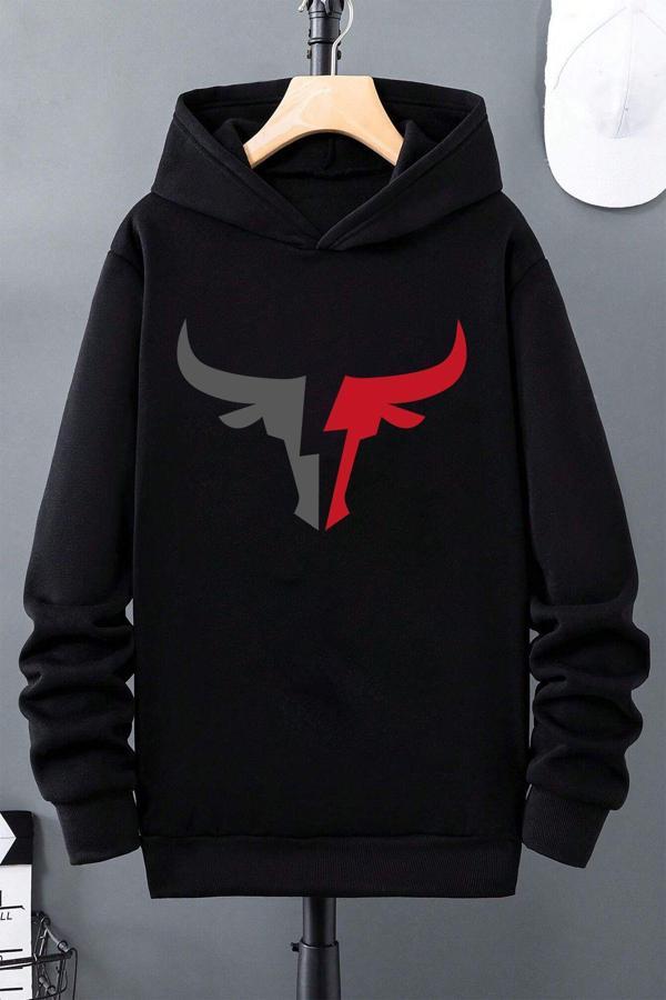 Boğa Baskılı Erkek - Kız Çocuk Rahat Kalıp Sweatshirt - Image 1