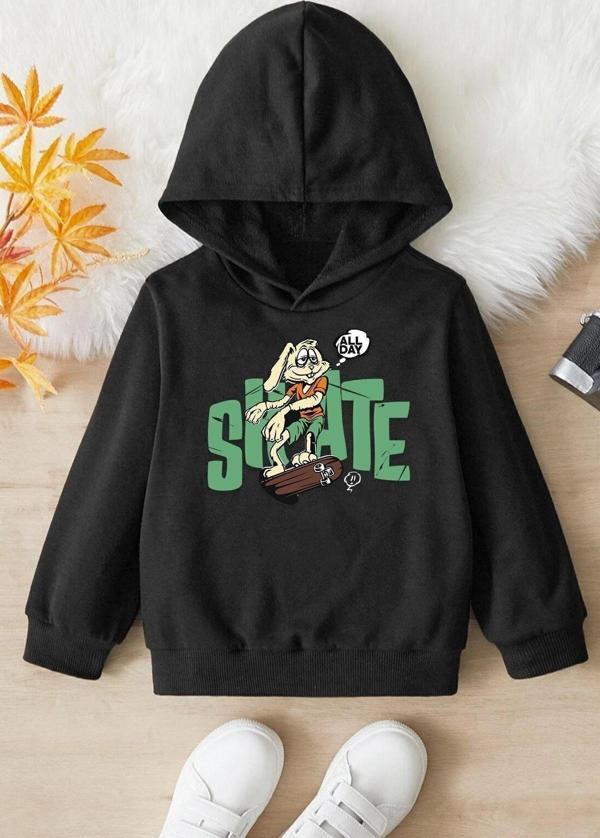 Çocuk All Day Rabbit Baskılı Sweatshirt - Image 1