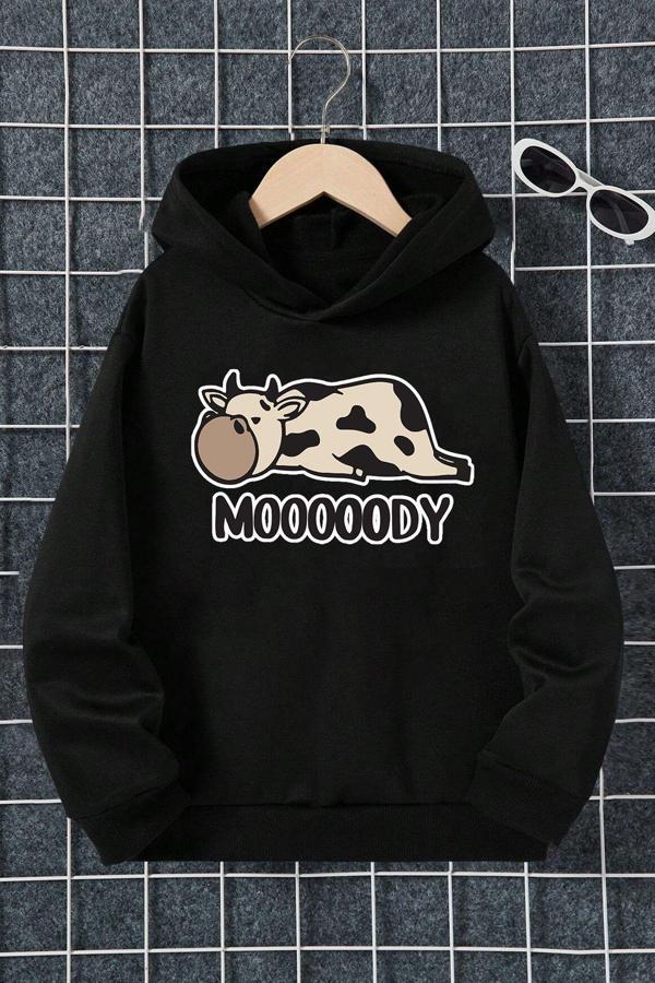 Mooooody Baskılı Erkek - Kız Çocuk Rahat Kalıp Sweatshirt - Image 1