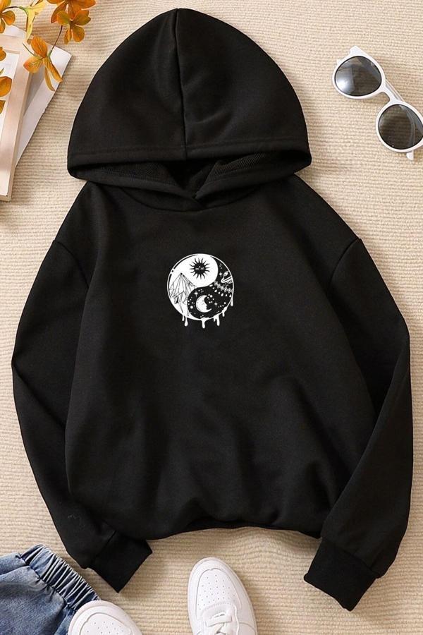 Çocuk Yin & Yang Tasarım Sweatshirt - Image 1