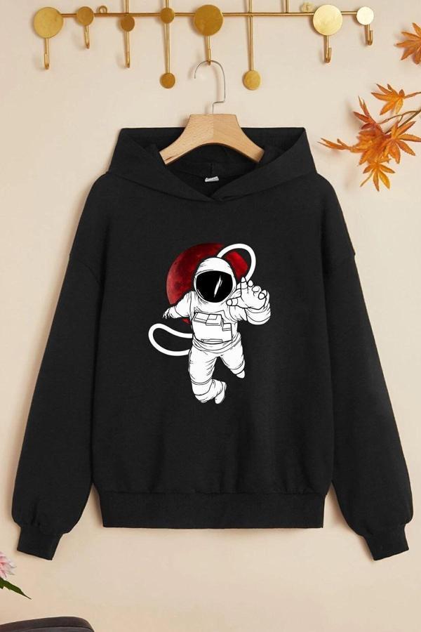 Çocuk Astronot Baskılı Sweatshirt - Image 1