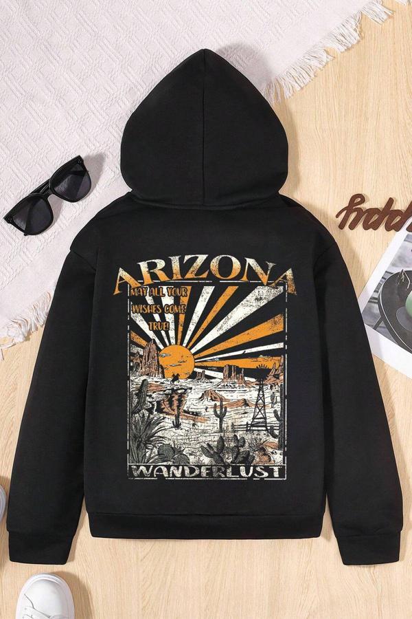 Arizona Baskılı Erkek - Kız Çocuk Rahat Kalıp Sweatshirt - Image 1
