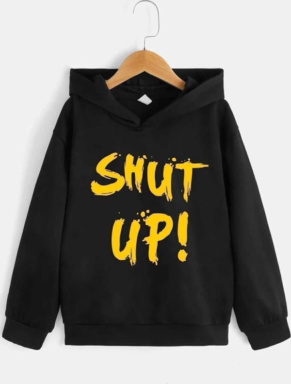 Çocuk Shut Up Baskılı Sweatshirt - Image 1
