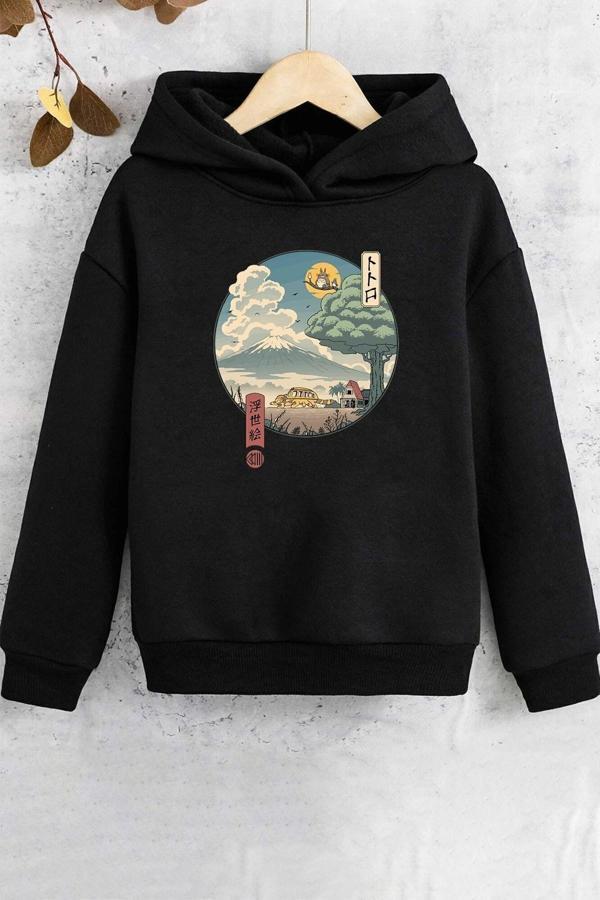 Çocuk Neighbor's Ukiyo E Baskılı Sweatshirt - Image 1