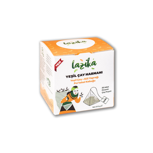 Lazika Sağlık Küpü Yeşil Çay Tomurcuk Gül Portakal Kabuğu Kabuğu 22.5 gr - Image 1