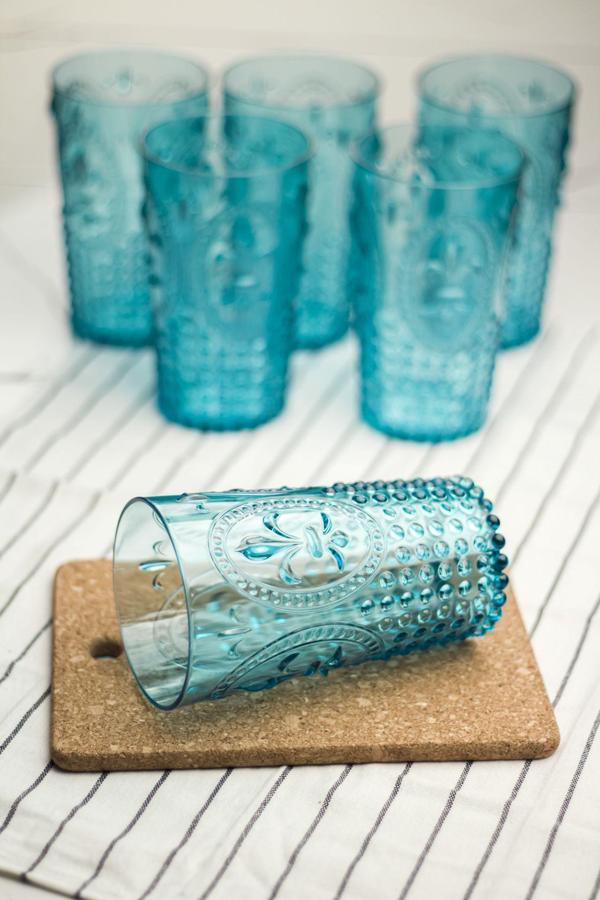 Akrilik Aquamarin 6'lı Uzun Bardak & Su Meşrubat Bardağı 750 ml ( Büyük Boy & Cam Değildir ) - Image 1