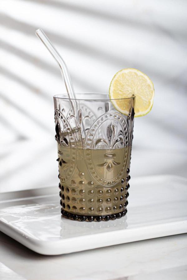 Akrilik Füme Tekli Kısa Bardak & Su Meşrubat Kahve Yanı Bardağı 400 ml ( Cam Değildir ) - Image 1