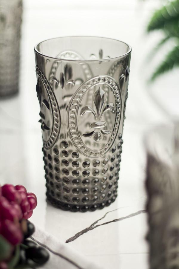Akrilik Füme Tekli Uzun Bardak & Su Meşrubat Bardağı 750 ml ( Büyük Boy & Cam Değildir ) - Image 1