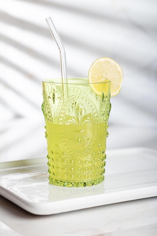 Akrilik Yeşil Tekli Kısa Bardak & Su Meşrubat Kahve Yanı Bardağı 400 ml ( Cam Değildir ) - Image 1