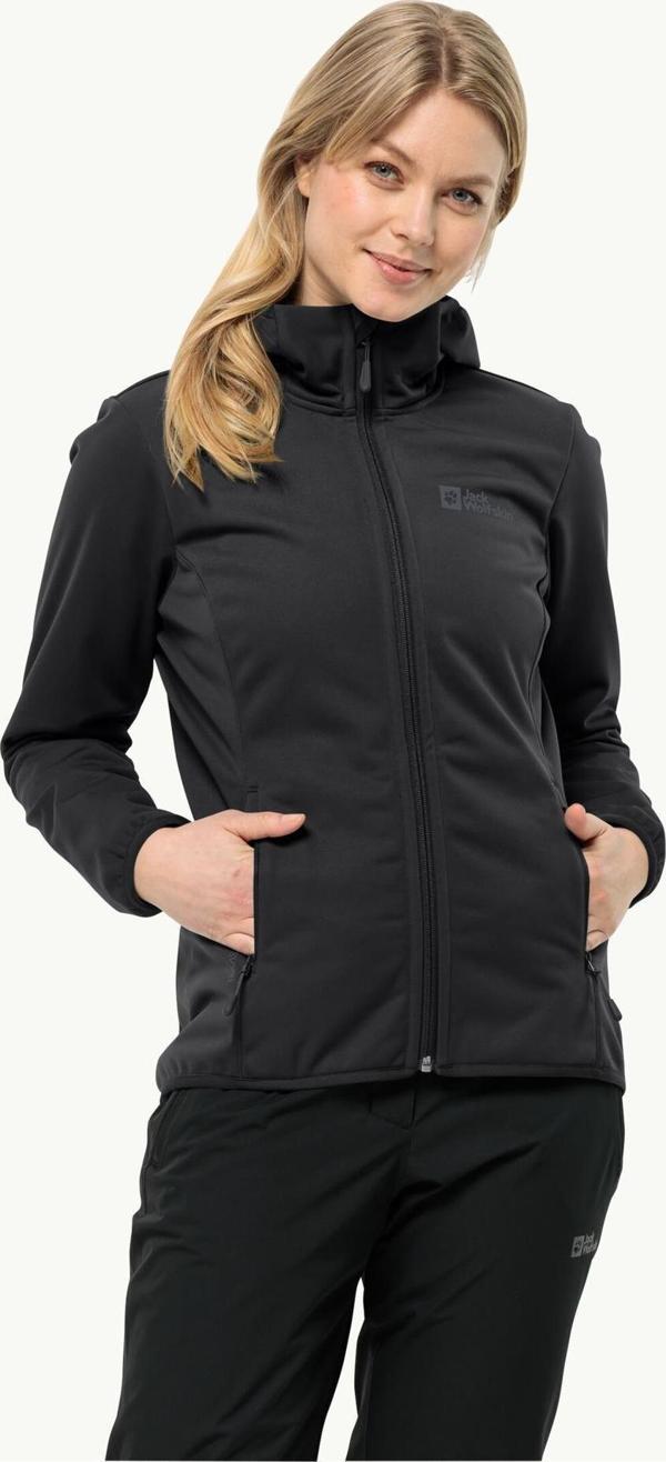 Jack Wolfskin Windhain Kadın Ceket 1307481- 6000 Black - Image 1
