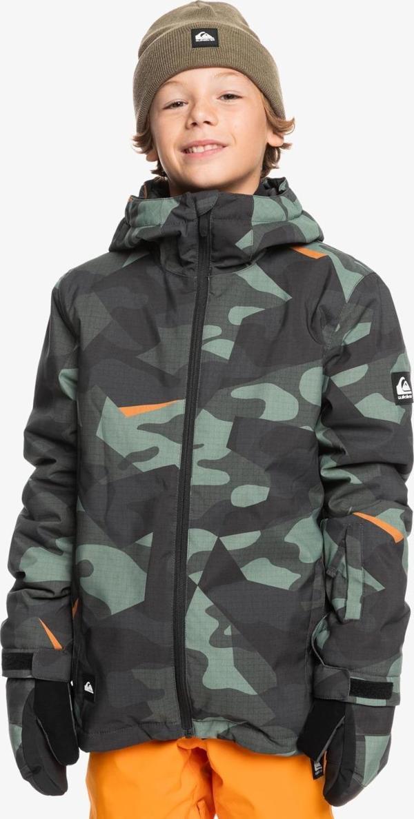 Quiksilver Mission Printed Youth JK Çocuk Snowboard Ceketi EQBTJ03199-GLW8 Puzzle Camo Sea Spray - Image 1
