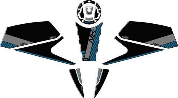 GP Kompozit CF Moto 450 NK 2024 Uyumlu Tank Pad Mavi - Image 1