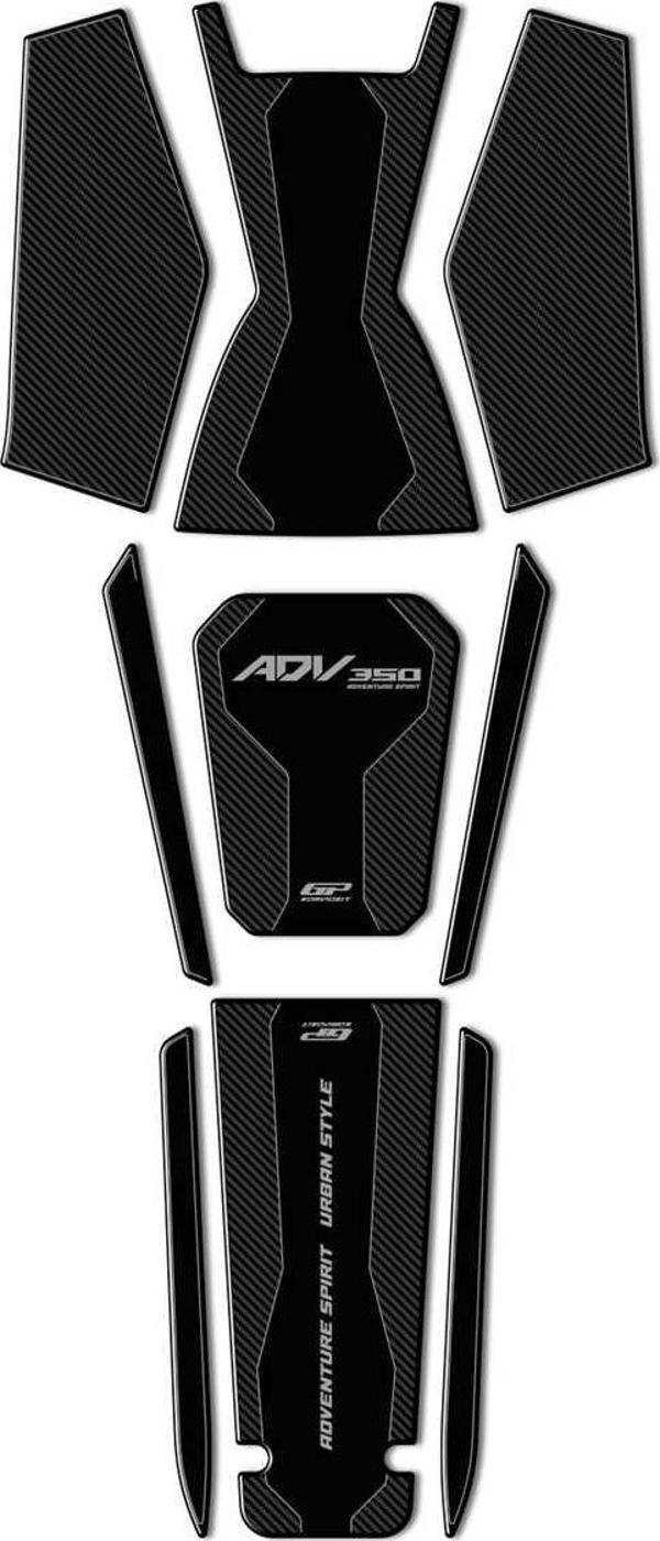 GP Kompozit Honda ADV 350 2023-2024 Uyumlu Tank Pad Seti Karbon - Image 1