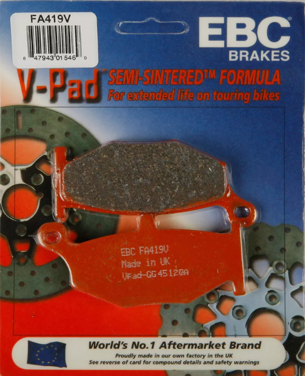 Ebc Fa419V 2006-2010 Suzuki GSX-R 600 Srad Uyumlu Arka Fren Balatası Yarı Sinterli Balata - Image 1