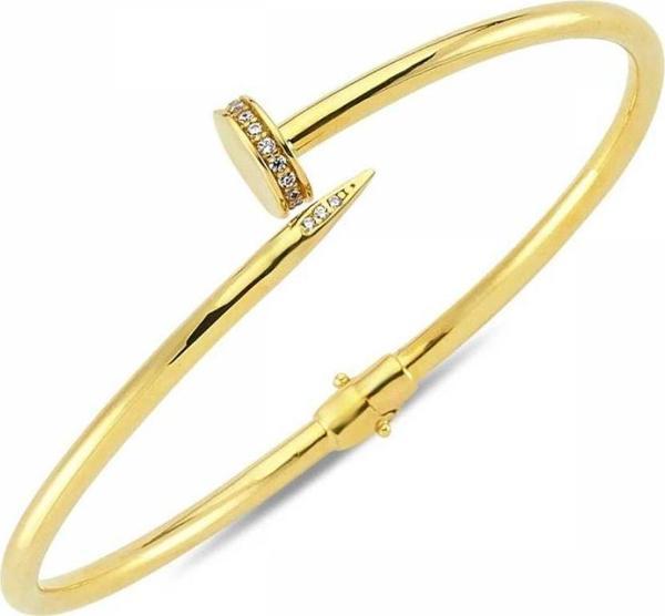 Altın Çivi Kelepçe Swarovski Taşlı - Image 1