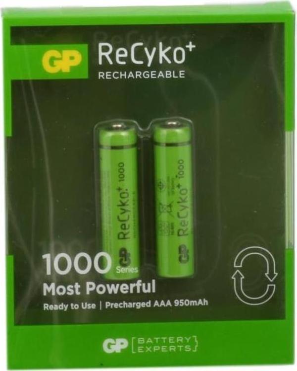 GP 950MAH Ni-MH ŞARJ EDİLEBİLİR (2Lİ) İNCE KALEM - Image 1