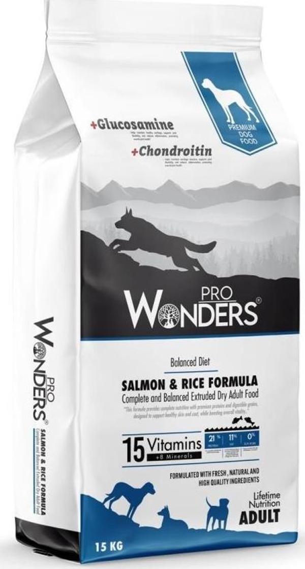 Pro Wonders Somonlu ve Pirinçli Yetişkin Premium Köpek Maması 15 kg - Image 1