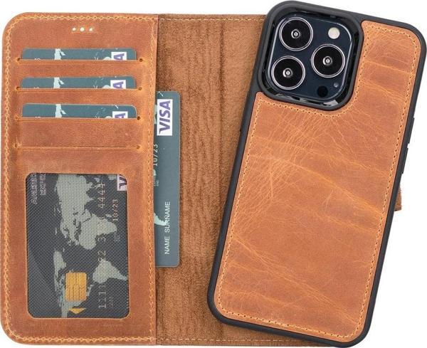 Apple iPhone 13 Pro Uyumlu Deri Cüzdanlı Kılıf MWWN G19 - Image 1