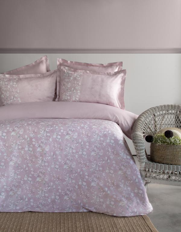 CIFT KISILIK ELEGANCE BASKILI SATEN NEVRESIM TAKIMI FRANNY ROSE  - NEVRESIM - Image 1