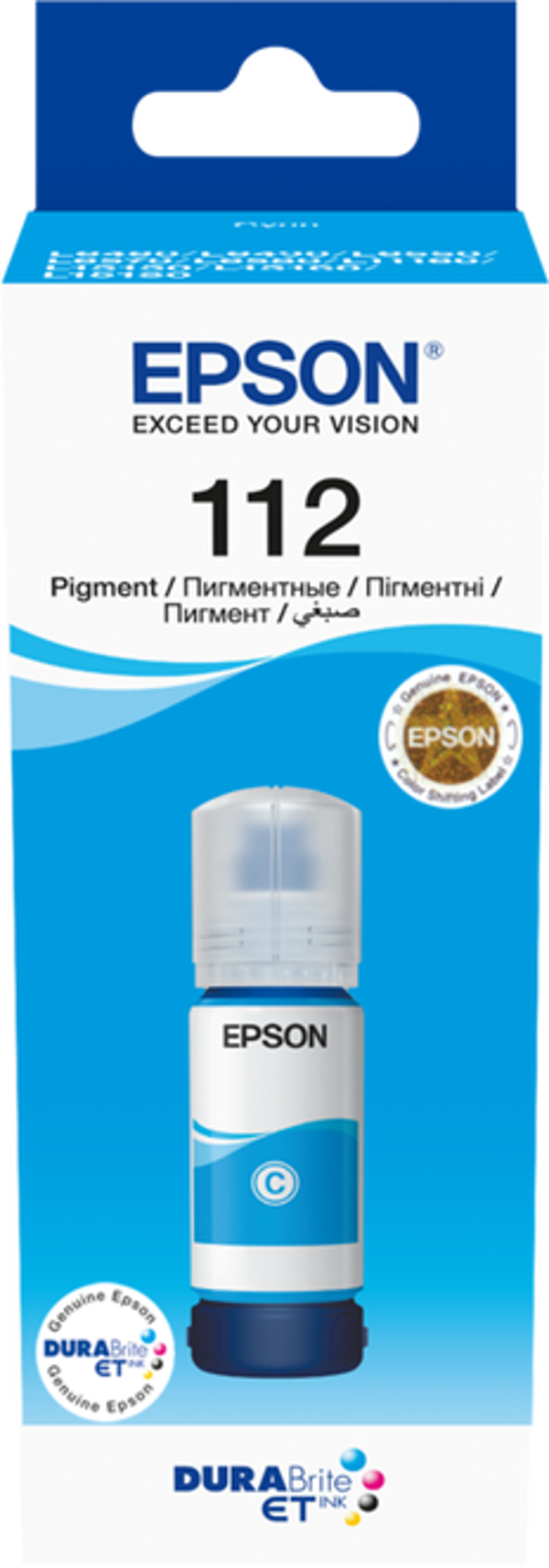 Epson T112 Mavi Orjinal Mürekkep / C13T06C24A / L11160 / L15150 / L15160 / L6460 / L6490 / L6+550 / L6570 / M15140 / L15 - Image 1