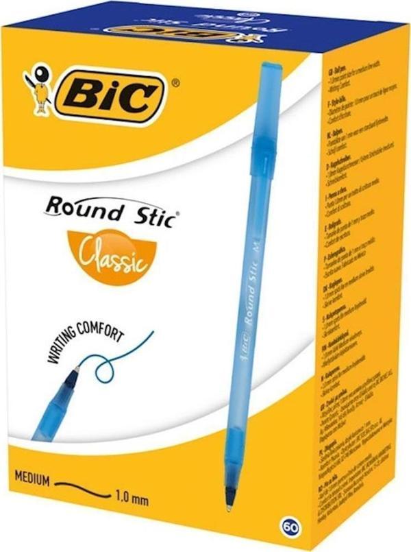 Bic Round Stick Tükenmez Kalem 60 Lı Kutu Mavi Siyah Kırmızı - Image 1