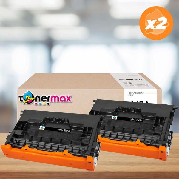 Hp 147X W1470X Muadil Toner - Çipli 2'li Paket / LaserJet Enterprise Flow MFP M634 / M635 / M636 / M610 / - Image 1
