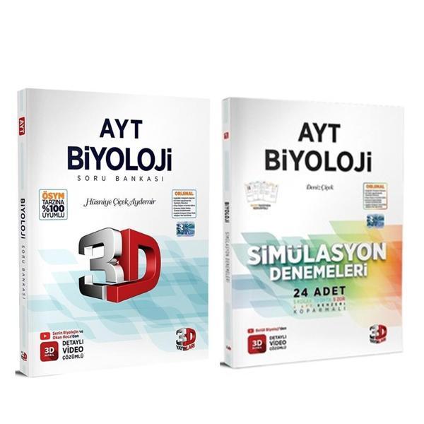 3D AYT Biyoloji Soru Bankası ve Deneme Seti 2 Kitap - 3D Yayınları - Image 1