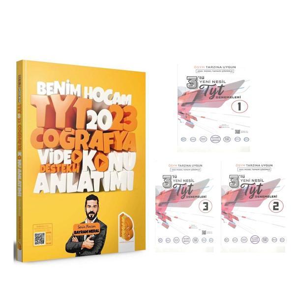 Benim Hocam 2023 TYT Coğrafya Konu ve 2021 Model TYT 3 Lü Deneme Seti 4 Kitap - Benim Hocam Yayınları - Image 1