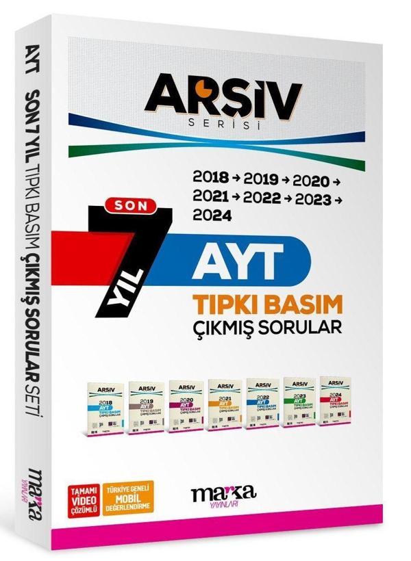 Son 7 Yıl AYT ARŞİV Serisi Tıpkı Basım Fasikül Fasikül Çıkmış Sorular Tamamı Video Çözümlü Marka Yayınları - Marka Yayınları - Image 1