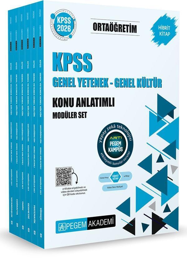 2026 KPSS Ortaöğretim Genel Yetenek Genel Kültür Konu Anlatımlı Modüler Set Pegem Akademi - Pegem Akademi Yayıncılık - Image 1