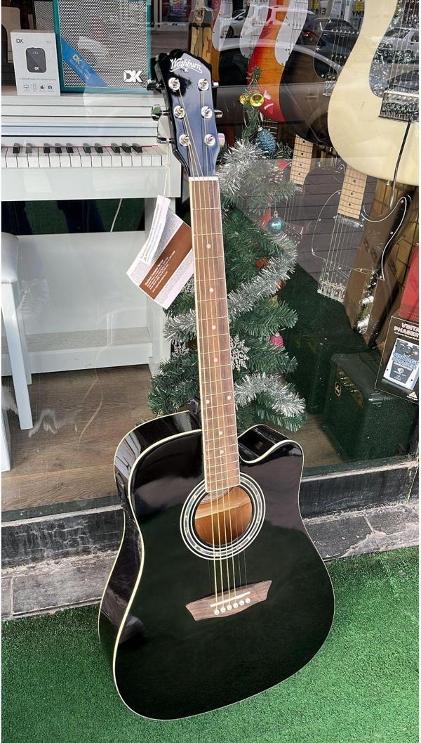 3M Music Elektro Akustik Gitar Jumbo Kasa Siyah Gitar Naturel Gitar - Image 1