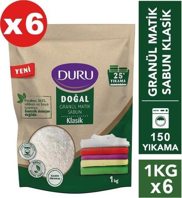 Duru Granül Matik Sabun Klasik 1 kg x 6 Adet - Image 1