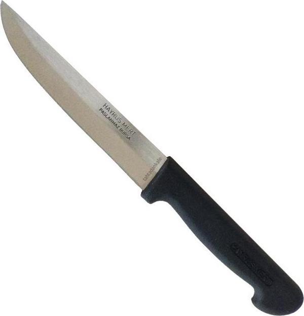 H.M. Paslanmaz Bursa Mutfak, Ekmek Bıçağı 14 cm, Plastik Sap - Image 1