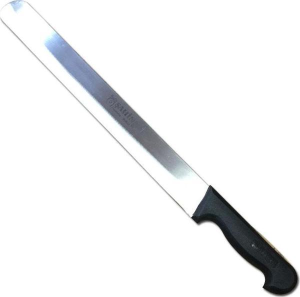 Şahin Bursa Paslanmaz Salam Bıçağı İnce 35 cm - Plastik Sap - Image 1