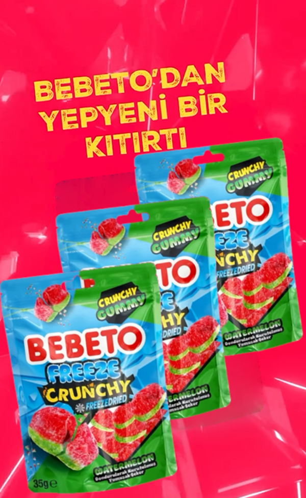 Bebeto Freeze Watermelon 35g 3 Adet - Image 1