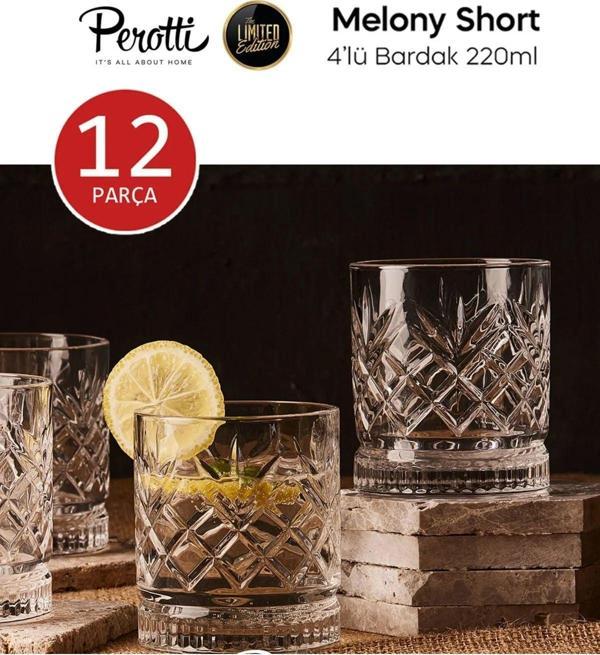 Su Bardak 220 cc Kristalize Kendinden Desenli Melony Seri - Image 1