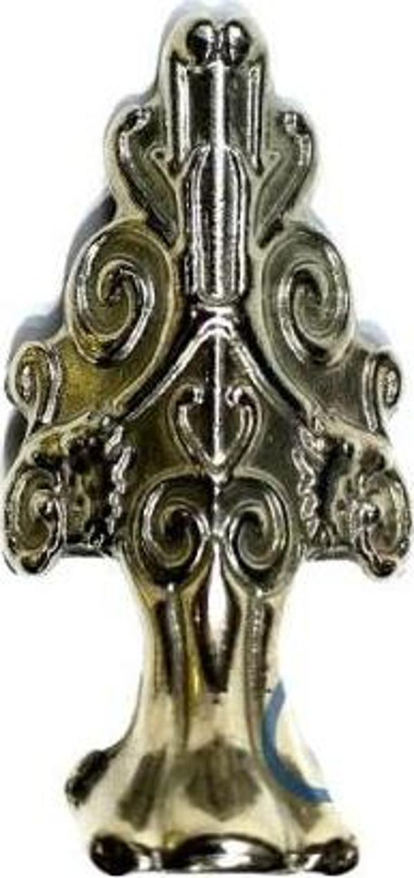 Lükens Sandık Ayağı, Kutu Ayak 4 cm - Nikel, 50 Adet - Image 1