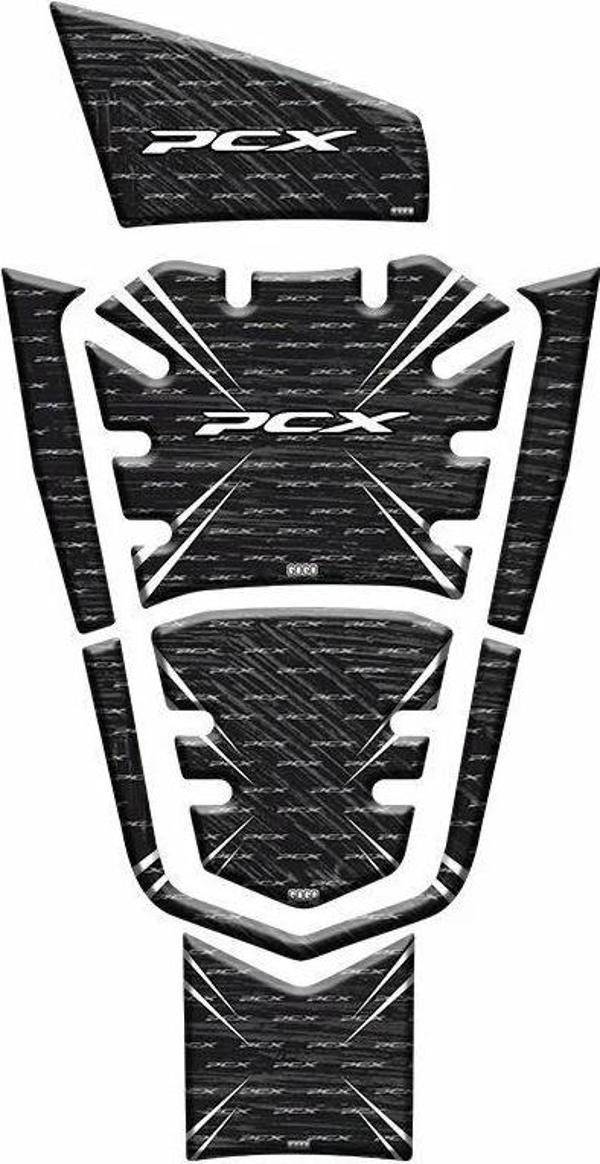 Gogo Tank Pad 006 Siyah-beyaz Yazılı 7 Parça Honda Pcx 125 2021-2023 - Image 1