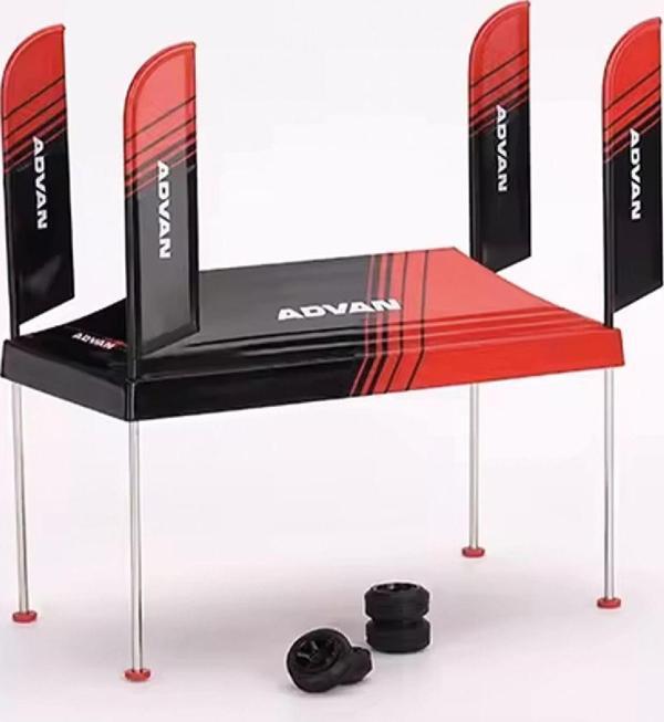 1:64 ADVAN Paddock Service Tent Set Mini GT Minyatür Model Araba Servis Çadır Seti - Image 1