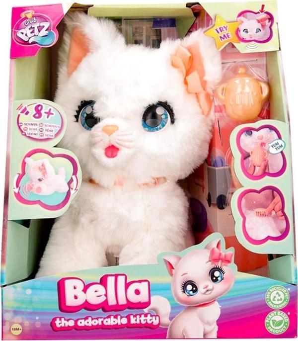 90773  Hareketli ve Sesli Sevimli Peluş Kedicik Bella -Sunman - Image 1